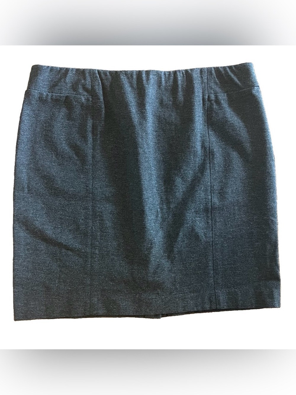 J. Jill Ponte Knit Stretch Charcoal Gray Pencil Skirt Petite Women’s Size L